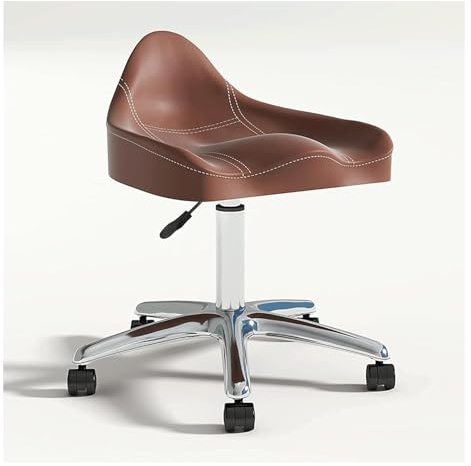 Ergonomisk sadelpall med hjul, hydraulisk svängbar rullstol, justerbar höjd för kliniker, salonger, tatueringsstudior, hemmakontor och mer
