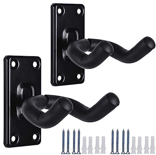WOGOD Gitarrenwandhalter Hakenhalter Ständer Gitarrenbügel Haken für akustische E- und Bassgitarren Guitar Hanger -2Pack