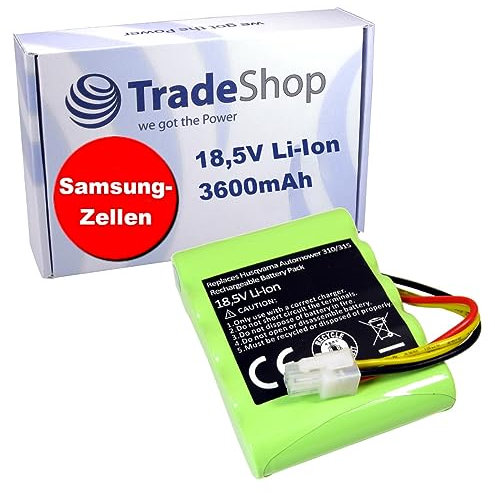 Trade-Shop Premium Li-Ion Akku kompatibel mit Gardena R100Li, R130Li, R160Li (2016, 2017, 2018), Sileno, Sileno+ City 18,5V / 3600mAh / Rasenroboter