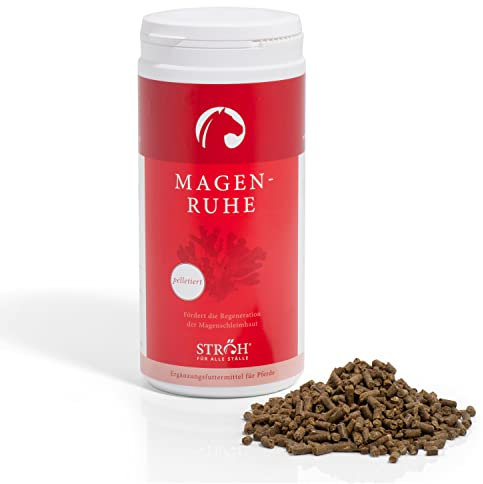 STRÖH Magenruhe Pferd (1kg) • Für Pferde Magen, Darm & Verdauung • Mineralfutter mit Bierhefe, Sanddorn & Vanille