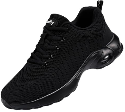 Tinefiy Steel Toe Shoes for Women Lightweight Safety Shoes Comfortable Slip Resistant Indestructible Shoe Womens Puncture Proof Work Shoe Size 5