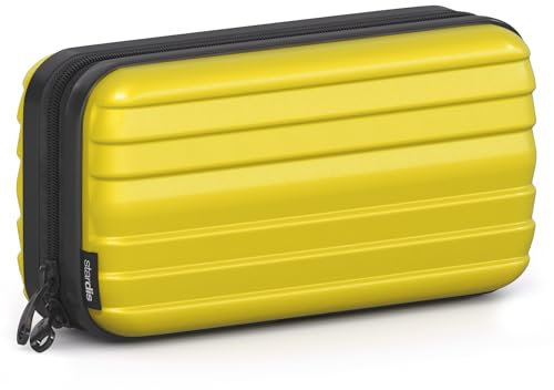 stardis Trousse per cosmetici con guscio rigido, da donna, da uomo, da toilette a forma di valigia, impermeabile, mini valigetta per donne, uomini, bambini, Narciso giallo, Beauty case