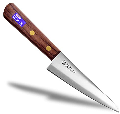 Seki Japan Masahiro Japanese Professional Boning Knife Honesuki KnifeTraiangle Type, 150 mm (5.9 inch), Japanese Carbon Steel Kitchen Cutlery, Chef Knives with Rose Wood Handle
