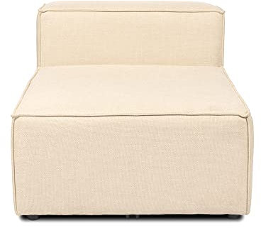 Home Deluxe - Mittelsofa Verona - Beige, ca. 87 x 70 x 120 cm, Sitzhöhe: 46 cm, Sitztiefe: 80 cm I Modulares Sofa Modulsofa Ecksofa Wohnlandschaft