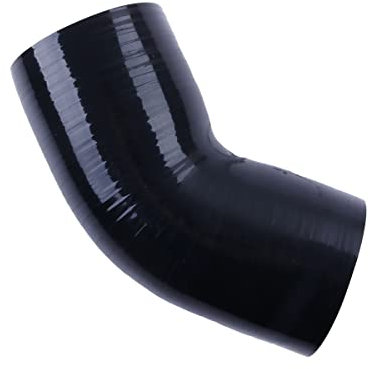 VLOCEMNYE Manguera de codo de silicona con reducción de 45 grados, diámetro interior de 60 mm a 67 mm, longitud de 102 mm, 4 capas (5,4 mm) reforzado para turbo, enfriador intermedio, manguera