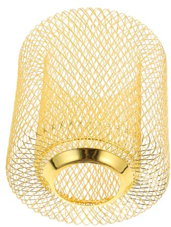 COOPHYA Lampenschirm aus Eisendraht Solar- Kabellichtabdeckung weiße Tischlampe Befestigung wohnzimmerlampe schlafzimmer lampe Lampenschirm für den Haushalt Vintage Lampenschirm Golden