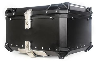Cachpib 80L Motorbike Top Case, Aluminum Waterproof Top Box for Motorcycle Luggage Box with Security Lock, Motorcycle Helmet Luggage Storage Rear Tour Box