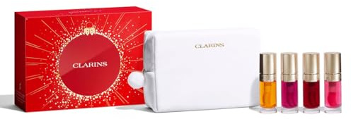 Clarins Gift Set | Radiant Lips Collection | Worth £108 | Includes 4 x Full Size Lip Comfort Oils