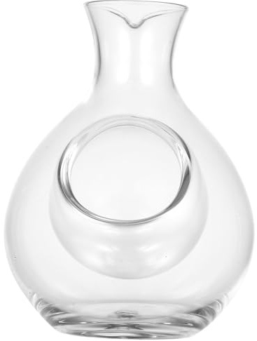 SECFOU Decanter per Vino Ice Wine in Vetro Cristallo Giapponese Elegante e Resistente Dispenser per Liquori e Ghiaccio Caraffa Raffreddante per Bar e Casa