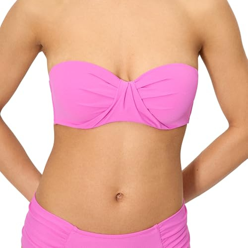 YSABEL MORA. Top Bikini Bandeau Copa C. Top Bikini Bandeau con Aro Y Relleno. Tirantes Desmontables Anudados Al Cuello. Opción con Y Sin Tirantes. Colección Palms.