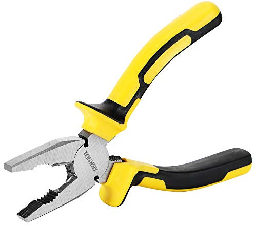 DOWELL Alicates combinados de lineman con cuchillos estructura de acero pesado de níquel - cromo de 6 pulgadas y mango profesional