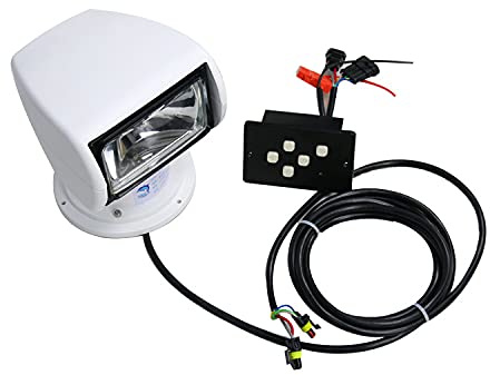 Bulipu Boat Spotlights 12V 100W Remote Control Marine Boat Truck Car Searchlight Yachts Lightings