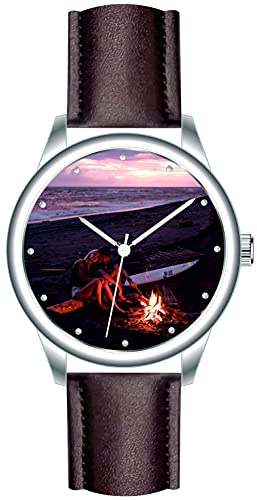 Fotour fotopresent klocka egen design 41 mm 3 bar datum herrklocka med foto personlig Made in Germany