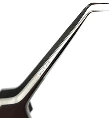 Meta Online Ultra Fine Curved Tip Tweezers - Precision Stainless Steel Titanium Alloy Fine Tip ESD Safe Micro Soldering Tweezers For iPhone iPad