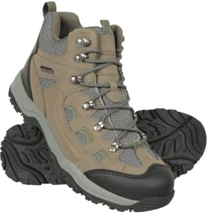 Mountain Warehouse Adventurer Mens Waterproof Hiking Boots Khaki Adult Shoe Size 9