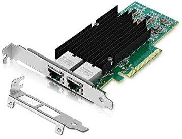 10 GB Dual LAN Base-T PCI-e Netzwerkkarte, Intel X540 Controller, NICGIGA 10 Gbps Ethernet Adapter, 2 x 10 Gbe RJ45 Port, 10 G NIC Karte, unterstützt Windows/Windows Server/Linux/Vmware. /ESX
