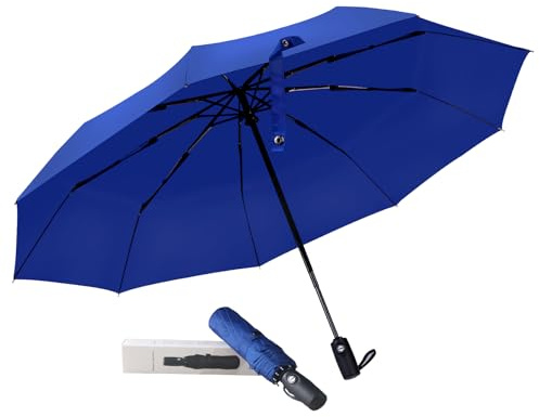 AMVUZ Paraguas Plegable de Viaje Compacto Automático a Prueba de Viento