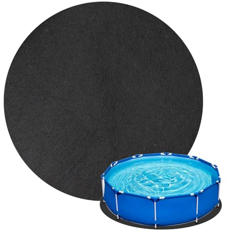 Sunsiou Pool Unterlage, Poolunterlage, Poolmatten Schutzboden 2 Meter Rund, Bodenschutzmatte Faltbarer, Wasserabsorbierende Filzmatte, Whirlpool Matte, Wiederverwendbar Spa-Pool-Zubehör