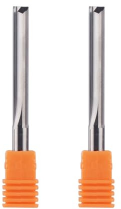2pcs CNC Router Bit, 3.175mm 4mm 6mm 8mm Shank 2 Flute Straight Slot Milling Cutter Tungsten Carbide End Mill Engraving Bit(Size:2pc-ST2F-D3.1-L28)