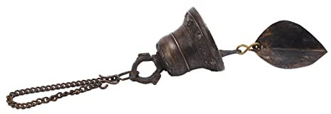 Cloche de table fabriquée à la main en fonte de cuivre pour décoration de maison, mur, porte, ferme, 4,6 x 5,6 cm, convient pour une utilisation sur