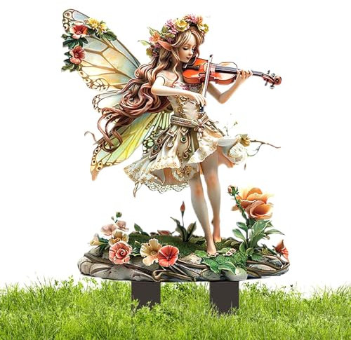 Blumentopfdekorationen,Feengartenstecker, Wunderschöne Gartendekorationen Miniatur-Rasendekorationen, Kompakte Gartenornamente, Gartenskulpturen, Statuen für die Unkrautbekämpfung, Party-Landschaftsge