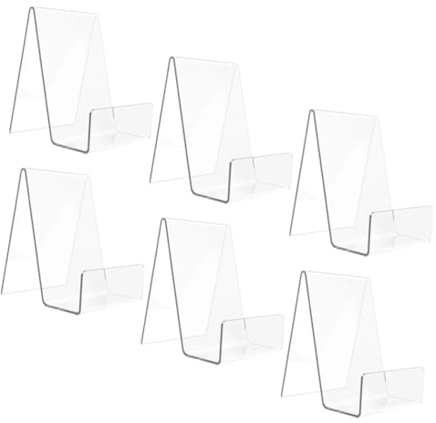DIYEAH Lot De 6 Présentoirs À Livres En Acrylique Étagères Élégantes Et Modernes Pour Bibliothèque Et Magasin Présentoirs Pour Photos