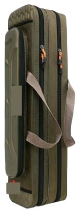 GIYXHU Angeltasche Multifunktionale Angelrute Tasche 2/3/4 Schichten 80CM-130CM Angelgerät Taschen Oxford Angeln Reel Getriebe Lagerung Fall Für Angeln(2 Layer 80cm)