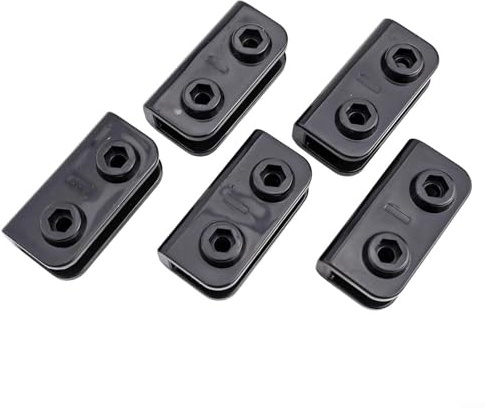 Besttoolifes Lot de 5 supports de base rectangulaires en plastique pour terrasse - Compatible avec tonnelle - Supports de parapluie, tente, meubles, camping, randonnée, pavillon