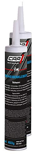2X Car1 Scheibenkleber Klebe- Und Dichtmasse Frontscheibe Heckscheibe Seitenscheibe Direkteinglasung Kartusche Schwarz 310 Ml