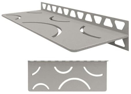 Schluter Rectangular Shelf, Curve Design, Stone Grey Finish