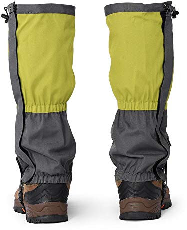 Dilwe 1 Paar Beingamaschen im Freien wasserdichte Winddichte Schneeschuhgamaschen zum Wandern, Spazierengehen, Wandern, Camping, Klettern, Jagen, Angeln(Gr¨¹n) SkiingSkifahren