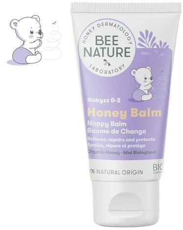 Bee Nature - Wundschutzcreme Baby - Bio-Honig - Lindert Hautausschlag, Ekzeme und Rötungen - Windel Balsam - Beruhigt und Regeneriert - Alle Hauttypen - 50ml