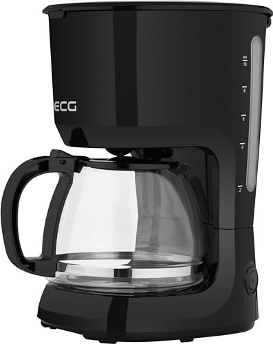 ECG KP 2116 Easy,Drip-brew coffee machine, 1,25 litre water tank capacity, Schwarz