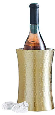 SkVLf Raffreddatore per Vino e Champagne a Doppia Parete in Acciaio Inossidabile - Perfetto per rinfrescare Il Vino Rosso e Migliorare l'atmosfera della Festa - 10,7 x 19,5 x 12 Pollici
