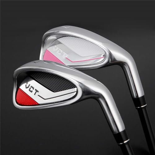 # 7 mazza da golf in ferro con albero in carbonio o acciaio, impugnatura leggera e confortevole per adulti golfisti, mazza da golf in ferro per principianti (uomo, con albero in acciaio)