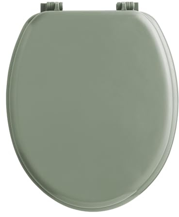 Douceur d'Intérieur, Abattant WC (37 x 47 cm) Vitamine Sdb Sauge, MDF Uni