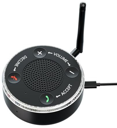 Phone Ringer Amplifier for Hearing Impaired & Seniors, Bluetooth Cell Phone Loud Amplifier with Flashing Lights, Upgrade Speaking Directly 3-Mode Adjustable Receiver, External Ringer for Cellphone