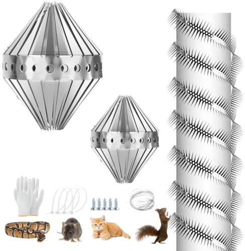 Grillage Anti Rongeur(1m +2m), Anti Fouine avec Gants, Piege a Fouine Martre avec Accessoires, pour Protection Contre Martres Gouttière, Arbre, Maison, Jardin