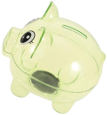 CIYODO Salvadanaio Trasparente Plastica Salvadanaio Forma Maiale Portamonete Decorativo Per Ragazzo