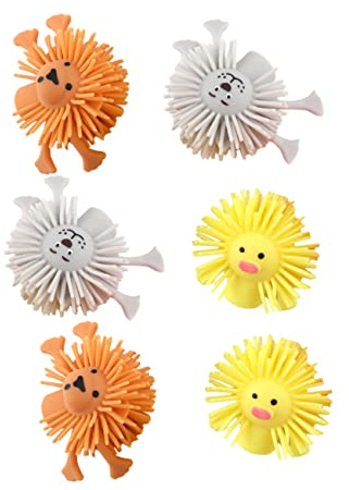 Toddmomy 6pièces Marionnettes à Doigts Animaux TPR Jouets Souples Et Sensoriels pour Garçon Fille Set Design Créatif Et