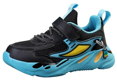 YIzdegg Children's Boys' Trainers, Sports Shoes, Non-Slip Indoor Shoes, Breathable Trainers, Outdoor Running Shoes, Feather-Light Shoes, Comfortable Fitness Shoes, Children's Shoes, Barefoot Shoes