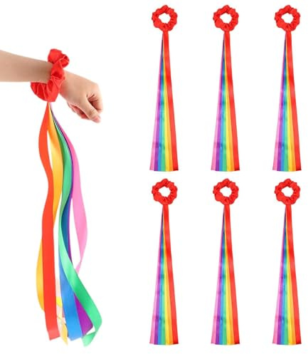 muñequeras para niños 50cm 6 Piezas Decoración Multicolor Para Mano | Danzantes Gimnasia, Escuela, Espectáculo Artístico, Entrenamiento En Equipo, Infantiles