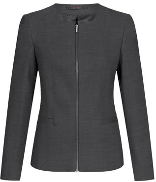 GREIFF Größe 48 Corporate Wear Modern with 37.5 Damen Blazer Regular Fit Schwarz Modell 1429 2820