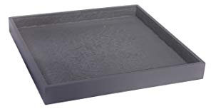 eastwest pflanzkübel TÜV-geprüfter Untersetzer Bassin aus Fiberglas in anthrazit, quadratisch - Größe (ØxH): 45x45x4,5