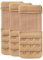 YARBAR Bra Extender 3 Hook Elastic Bra Strap Extension Band Soft Comfortable Pack of 3 (Beige, 3 Hook 1/2 inch spacing)