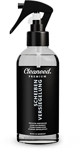 Cleaneed Premium Scheibenversiegelung Auto – [Made in Germany] – Einfache Anwendung und Lange Haltedauer mit starkem Abperleffekt - Regenabweiser Spray, Windschutzscheiben Versiegelung