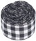 5 M Kariertes Band, Weihnachtliches Dekoband mit Drahtrand, Schwarz-weißes Gingham-Geschenkband für DIY-Basteldekoration (Schwarz und weiß)