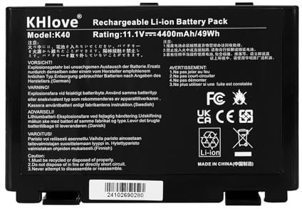 KHlove A32-F82 A32-F52 Batteria per Asus K40 K40IJ K50 K50C K50I K50IJ K50IN K70 K70I K70IJ K70IO K50AB K50AE K50AF K50ID K50IE K50IL K50IP F82 K51AC K70A K70IC X5DC X5DIJ X5DIN Notebook Battery