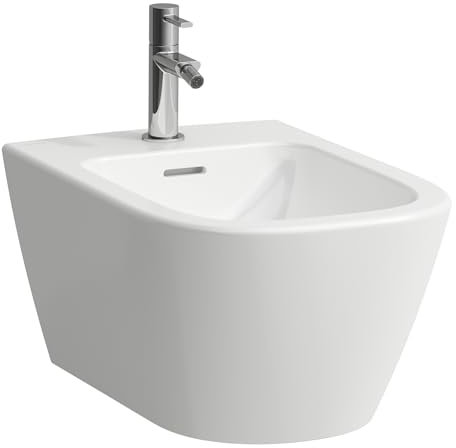 LAUFEN Meda Wandbidet Advanced, 1 Hahnloch, mit Überlauf, 360x540mm, H8301104003021, Farbe: Weiß mit LCC