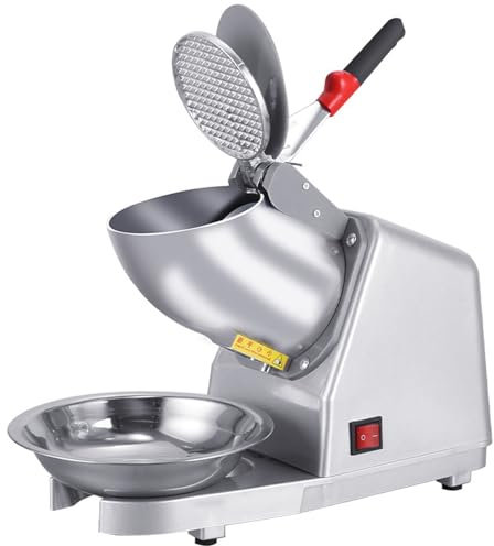 Broyeur à Glace électrique 500 W, 84 kg/h, Double Couvercle, Machine à Glace pilée Commerciale, 2200 TR/Min, épaisseur réglable, en Acier Inoxydable, pour Bars, cafés, Snacks et Maisons